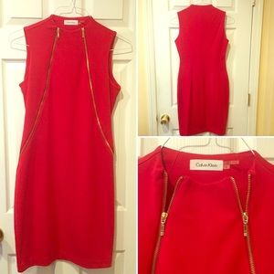 Calvin Klein super sexy red bodycon dress